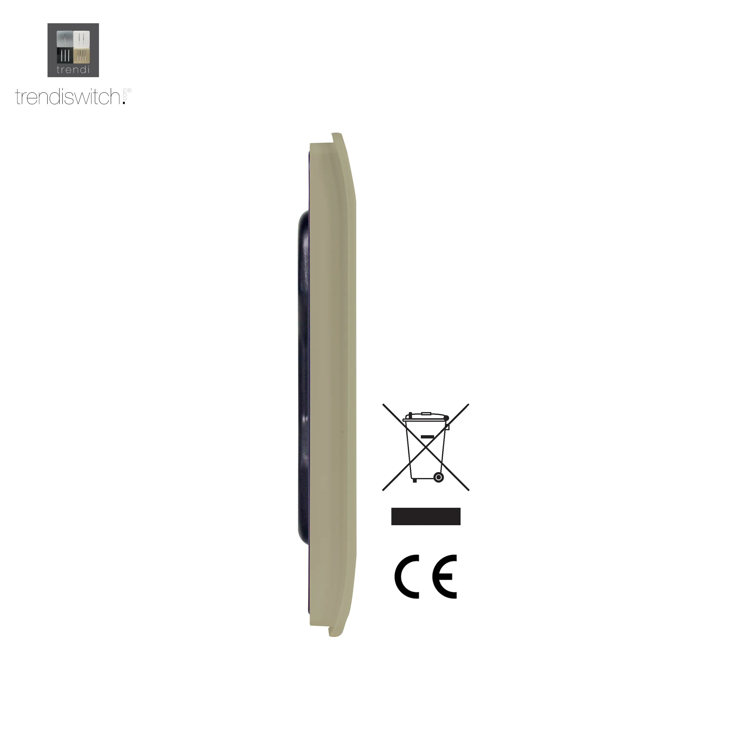 1 Gang Blanking Plate Champagne Gold ART-BLKGO  Trendi Champagne Gold